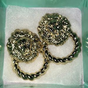 Melody Ehsani Gold Plated Lion Earrings